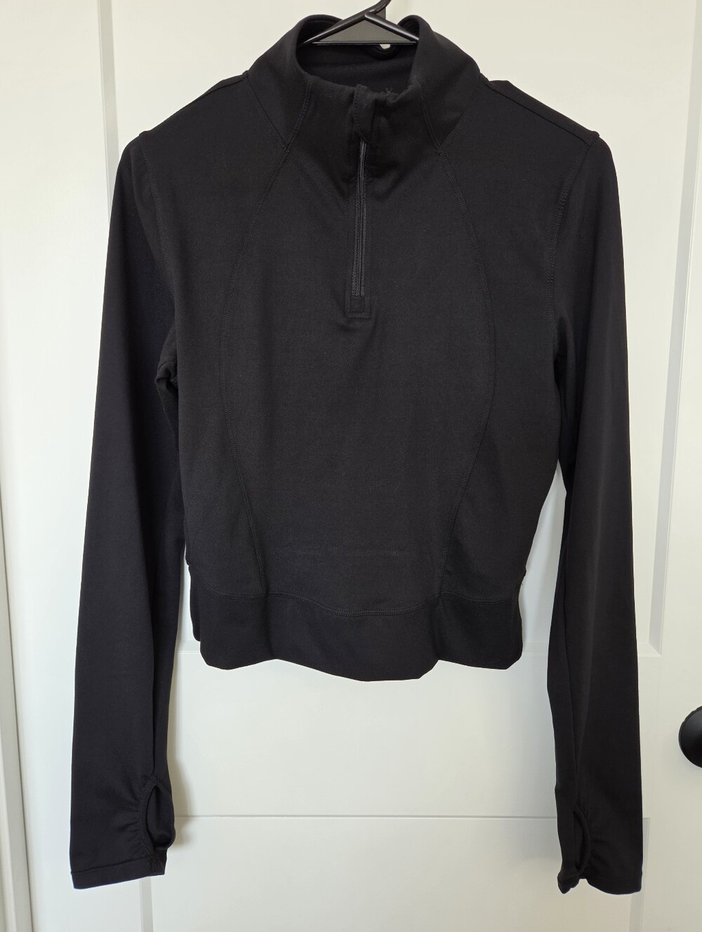 90 Degree By Reflex Womens Black Half-Zip Long Sleeve Top. Size M. #KC